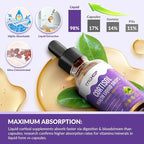 Cortisol Supplement Liquid Drops, Hormone Balance for Women Men Cortisol Detox with Magnesium Glycinate, L-Theanine, Rhodiola Rosea, Ashwagandha, Phosphatidylserine, Mood Focus, Sleep Support, 2 Fl Oz