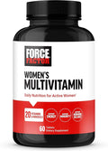 Force Factor Women’s Multivitamin, Multivitamin for Women to Support Hormone Balance, Energy, Immunity, and Gut Health, with 20 Vitamins & Minerals, Ashwagandha, Chasteberry, and More, 60 Tablets