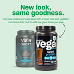 Vega Protein + Recovery - 30g Plant-Based Protein per Serving, Chocolate, 12 x 1.6oz Sachets, 5g BCAAs, Probiotics, NSF Certified, for Shakes & Smoothies, (Packaging May Vary)