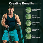 Creatine Gummies for Men & Women - Creatine Monohydrate Gummies 5g, Low Sugar Creatine Supplement for Muscle Builder, Energy Boost & Pre-Workout Supplement, Green Apple Flavor, 160 Gummies (2 Bottles)