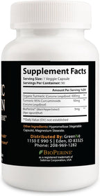 GreenIVe Turmeric Curcumin with BioPerine® 95% Curcuminoids 1500mg – 46X Higher Absorption Black Pepper Extract – 90 Vegetarian Capsules – Non-GMO, Made in USA