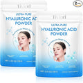 Hyaluronic Acid Powder, Hyaluronic Acid Supplements for Skin Care, Vegan Cosmetic Grade, Low Molecular Weight, Water-Soluble Moisturizing Ingredient for DIY Facial Serum