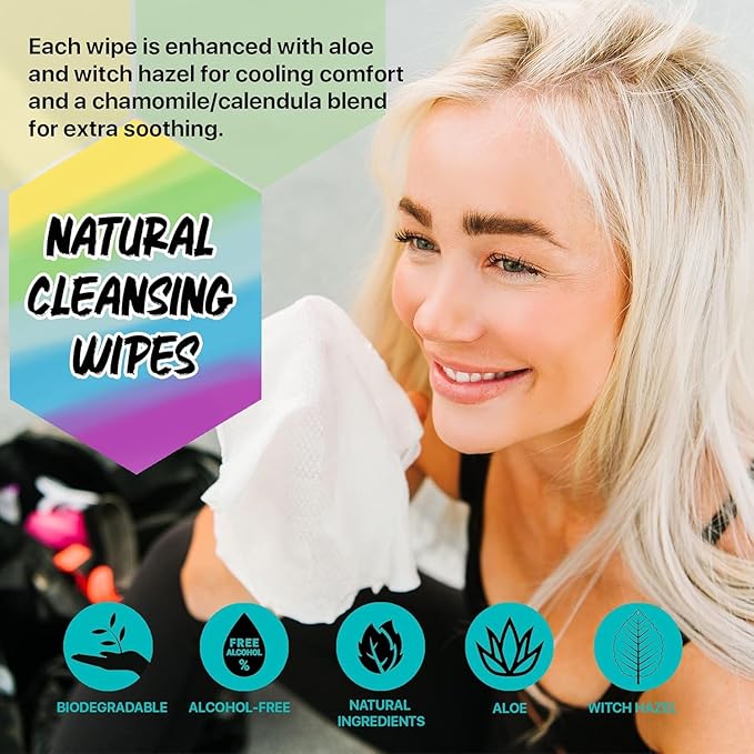 KLEAN FREAK Body 6-Count Wipes - Original Disposable Wipes, Individually Wrapped for the Gym, Workout, Hiking, Travel, and Sport (Mixed Trial 6 Pack)