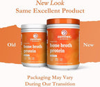 Zammex 100% Grass-Fed Beef Bone Broth Protein Powder, 18G Protein, Hydrolyzed Collagen Peptides Type 1&3, Supports Healthy Skin, Nails, Hair, Joints, Non-GMO, Gluten Free, Paleo & Keto Friendly