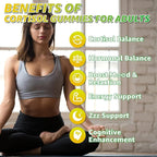 Cortisol Gummies - Cortisol Supplements for Women & Men with Ashwagandha, Magnesium, L-theanine for Cortisol Balance, Support Relaxation, Energy, Zzz, Pineapple Flavor, 120Ct