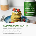 MRM Veggie Elite Performance Protein - Cinnamon Bun, Plant-Based Powder, 24g Protein per Serving with BCAAs & Digestive Enzymes, Clinically Tested - Vegan, Gluten-Free - 30 Servings