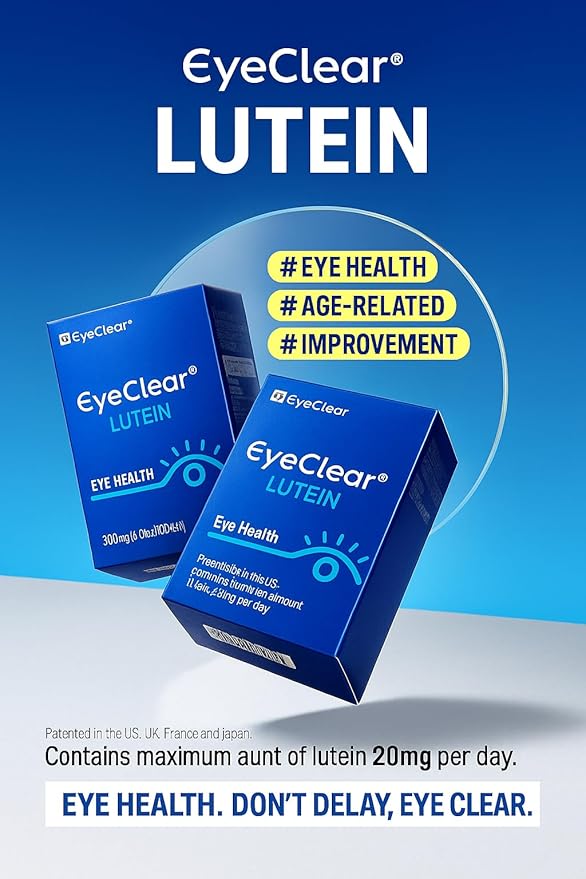 Lutein Zeaxanthin Dietary Supplement with Antioxidant Nutrients, 20mg Carotenoid Complex, Daily Nutrition Formula, Korean Made, 500mg x 30 Softgels