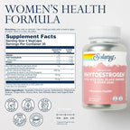 SOLARAY PhytoEstrogen Menopause Supplements - Wild Yam, Black Cohosh, and Dong Quai Estrogen Pills for Women's Health - Vegan, Lab Verified, 60-Day Guarantee (30 Servings, 120 VegCaps)