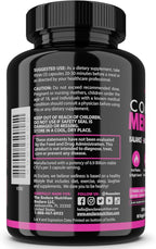 Menopause Supplement for Women – Complete MenoFlow 1700mg Daily Multi-Symptom Support, Hot Flash Relief, Hormone Balance, Mood & Energy, with Black Cohosh, Red Clover & Ashwagandha – 90 Veggie Caps