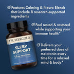 Dr. Mercola Sleep Support with Melatonin - Supports Restful Sleep & Relaxation - Melatonin with L-Theanine, 5-HTP, GABA - 30 Capsules - 1.5 mg