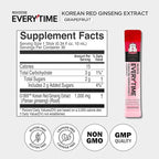 JUNG KWAN JANG Everytime Energy Boost Korean Red Ginseng Extract 1,000mg & Honey - Vegan Ginseng Energy Drink Liquid Stick Supplements - Builds Stamina & Immunity No Caffeine (10 Sticks, 0.34 fl oz)