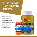 Qunol Ubiquinol CoQ10 100mg Softgels, Ubiquinol - Active Form of Coenzyme Q10, Antioxidant for Heart Health, Healthy Blood Pressure Levels, Beneficial to Statin Users, 60 Count