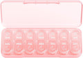 Daviky Weekly Pill Organizer 2 Times a Day, 7-Day AM PM Medicine Case, Travel-Friendly Pill Box for Fish Oils, Vitamins & Supplements