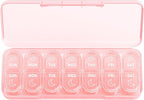 Daviky Weekly Pill Organizer 2 Times a Day, 7-Day AM PM Medicine Case, Travel-Friendly Pill Box for Fish Oils, Vitamins & Supplements