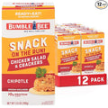 Bumble Bee Snack On The Run! Protein Snack Pack - Chipotle Chicken Salad with Crackers - 10g Protein per Box - Ready to Eat Easy-Open Canned Chicken Salad (Pack of 12)
