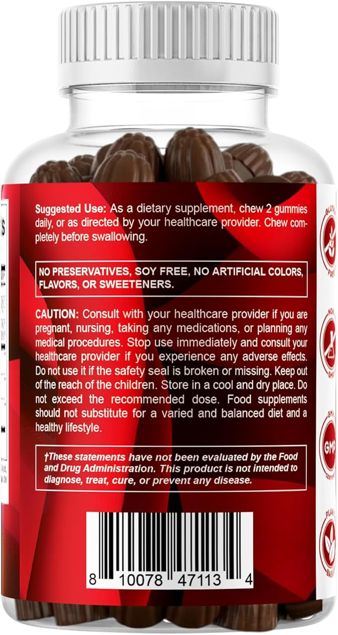 Vitamatic Tart Cherry (360 mg) with Celery Seed (30 mg) 10:1 Extract & Turmeric 20:1 Extract (10 mg) - (Per Serving/2 Gummies) - 60 Gummies (Pack of 2)
