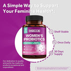 Probiotics for Women 100 Billion CFU 36 Strains, Women's Probiotic with Prebiotics & Digestive Enzymes, Organic Cranberry, Boost Digestive, Vaginal & Urinary Health, 30 Vegan Caps