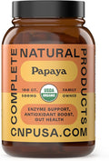 Papaya Enzyme Capsules 500mg - Organic Enzymes for Digestion with Papain, Gut Cleanse Support from Seeds, Vegan Non GMO Herbal Supplement Made USA, Fast Absorbing Digestive Support Formula Capsules