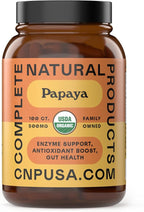 Papaya Enzyme Capsules 500mg - Organic Enzymes for Digestion with Papain, Gut Cleanse Support from Seeds, Vegan Non GMO Herbal Supplement Made USA, Fast Absorbing Digestive Support Formula Capsules
