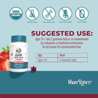 MaryRuth's Hair Skin and Nail Vitamins | USDA Organic | 2500 mcg Biotin Gummies with Vitamin C & Vitamin E | Hair Growth Vitamins | Skin Care | Nail Growth | Ages 14+ | 60 Count