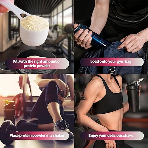 2 Pack Protein Powder Container to Go- 50ml Protein Powder Holder,Mini Funnel with Keychain and Keyring for Gym, Workouts, Fitness and Traveling (Black-UPG, 100ml)