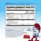 The Smurfs Gummies for Kids with Chamomile & Lemon Balm for a Restful Sleep Age 3+ | Non-Habit Forming | Made with Real Fruit in a Smurf Berry | Doctor Developed | 100 Gummies (100 Count, Melato)