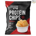 Protein Chips, 14g Protein, 3g-4g Net Carbs, Gluten Free, Keto Snacks, Low Carb Snacks, Protein Crisps, Keto-Friendly, Made in USA (Barbecue, 7 Pack)
