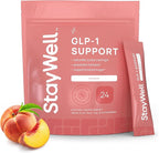 GLP-1 Supplement | Natural GLP-1 Production | GLP 1 Booster Drink Mix to Control Appetite and Cravings | Great Tasting Metabolic Support - Yerba Mate, Garcinia Cambogia, Berberine [Peach]