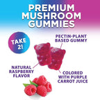 Mushroom Gummies Supplement 12 in 1 - High Grade Blend for Adults with Lions Mane, Reishi, Cordyceps, & Chaga Mushroom Complex Gummy, Memory & Immune Support & Nootropic Brain Supplements - 60 Gummies
