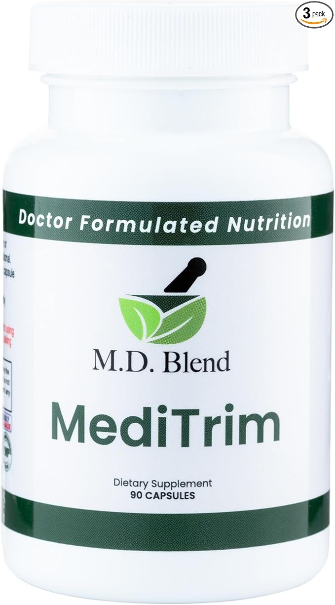 MediTrim Energy Supplements, Metabolism Booster, Supports Vitality, Satiety & Physique Goals, Smooth System Balance Green Coffee Bean, Apple Cider Vinegar, Hibiscus 270 Capsules (Pack of 3)