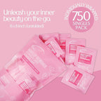 Air Jungles Makeup Remover Wipes Singles Wrapped 30 Pack, 750 Singles, Extra Large 6" x 8", Fragrance-Free, Removes Makeup and Oil, Ultra Soft Cleansing Wipes, Alcohol Free