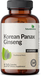 Futurebiotics Korean Panax Ginseng Energy, Memory & Brain Health Support, Non-GMO, 120 Capsules