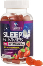 Sleep Gummies - 8mg Melatonin Per Serving - With Passiflora Extract for Restful Sleep - Fast Acting Melatonin Sleep Gummy Supplement for Adults, Vegan, Non-GMO, Tasty Strawberry Flavor - 120 Gummies