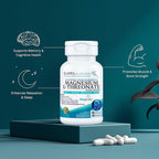 Kappa Nutrition Powered by Magbrain™ Magnesium L-Threonate Plant-Based, 60 Vegan Capsules, 420mg Elemental Magnesium (3 Capsules) from 2,253mg, Brain, Sleep & Muscle Support.