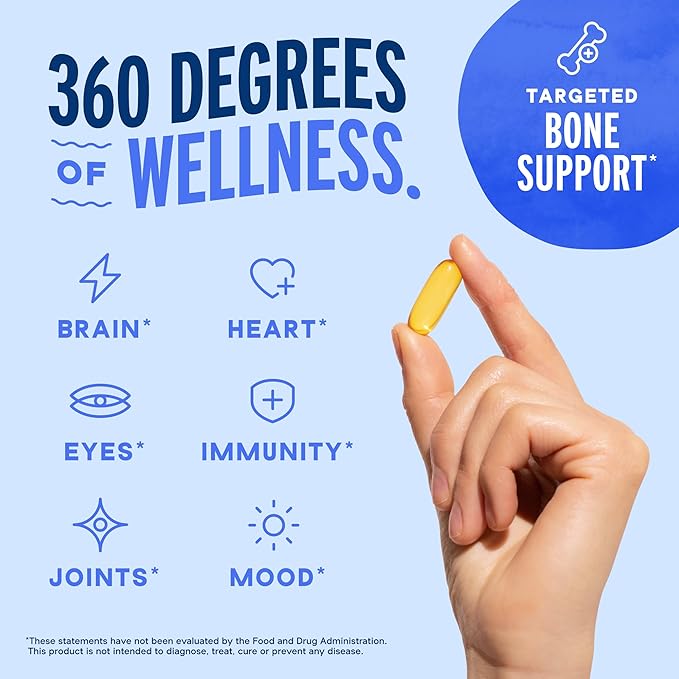 Oceanblue Professional Omega-3 2100 with Vitamin K2 and Vitamin D3-60 Count 2 Pack- Triple Strength Burpless Fish Oil Supplement with EPA, DHA & DPA - Wild Caught - Orange Flavor, 60 Servings