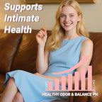 Feminine Balance Gummies - 0 Sugar Vaginal Probiotics for Women - Supports pH Balance & Odor Control - 60 Gummies (30 Days)