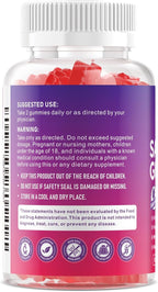 Saffron Supplement Gummies, 10-in-1 Cortisol Supplement with Saffron 88.5mg, Magnesium, Rhodiola Rosea, Ashwagandha, L-Theanine, St. John's Wort, for Calm, Focus & Relaxation, 60 Count