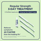Monistat 3-Day Yeast Infection Treatment for Women, 3 Pre-Filled Miconazole Cream Applicators & External Itch Relief Anti-Itch Cream (9g Tube) Combo Pack, Regular Strength