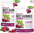 2 Pack Beet Root Gummies Enriched with 200mg CoQ10 & Beet Root Extract for Blood Pressure, Heart Health Support, Energy Level Suport, Promoting Nitric Oxide, W/ Vitamin B12, C, Sugar-Free | 90 Chews