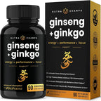 NutraChamps Korean Red Panax Ginseng Capsules | Extra Strength Ginsenosides for Energy, Focus, Performance, Vitality & Immune Support | Korean Red Ginseng Root Extract (90, Premium Gold)