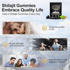 Shilajit Gummies | Shilajit Gold Gummies for Men & Women | Rich in Ashwagandha & Gokshura | Fulvic Acid & 85+ Trace Minerals | No Added Sugar | 100% Natural Organic, 80 Gummies
