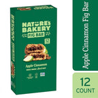 Nature's Bakery Whole Wheat Fig Bars, Apple Cinnamon, Real Fruit, Vegan, Non-GMO, Snack Bar, 1 Box With 12 Twin Packs (12 Twin Packs)
