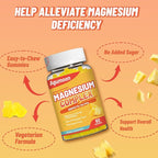 Magnesium Complex Gummies 800mg with Zinc & Vitamins B6, B12, C, D3, 60 Pineapple Gummies, High Absorption Glycinate, Citrate, Malate, Non-GMO, Gluten-Free