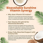 Micro Ingredients Vitamin D3 10,000 IU + K2 MK-7 200 mcg, 300 Softgels with Virgin Coconut Oil | 2-in-1 Vitamins D & K Complex | Extra Strength, Easy to Swallow, Non-GMO, Gluten Free
