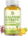 Calcium Citrate 1200mg with Vitamin D3, Calcium Gummies for Women, Calcium Supplements for Bone, Muscle, Immune Support, Sugar Free, Pineapple Flavor - 60 Gummies