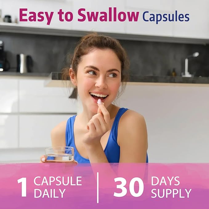 Bonawell Probiotics for Women 100B, with Prebiotics, Digestive Enzymes, Organic Cranberry, Shelf-Stable, 30 Veggie Caps