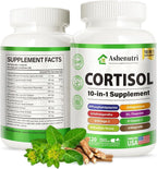10-in-1 Cortisol Supplement with Magnesium,Ashwagandha,Rhodiola Rosea,L Theanine,Hormone Balance for Women 120 Vegan Capsules
