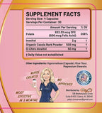 POLYC'S Inositol Supplement for Women - Myo-Inositol & D-Chiro Inositol Capsules 40:1 Ratio, Hormone Balance Aid and Women's Menstrual Health, Ovarian & Ovulation Support, Vegan, 120 Capsules