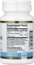 21st Century Healthcare Zinc Citrate Tablets 50mg, 60 Count