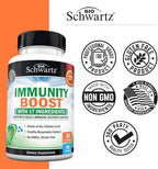 BioSchwartz Immune Support Supplement - Vitamin C with Zinc Elderberry Extract Ginger Bee Propolis Beta Carotenes, Immunity Boost for Adults, Immune Defense Antioxidant Vitamins, 90 Capsules